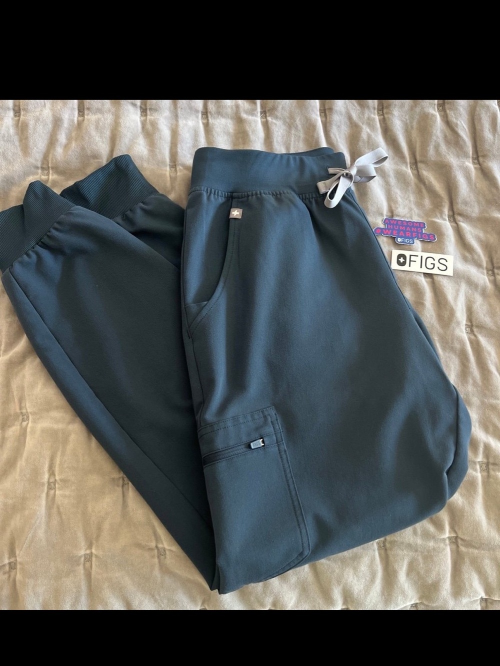 FIGS small Zamora joggers dark harbor